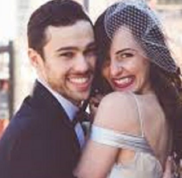 Emily Cannon And Her Husband Max Schneider At Their Wedding Ceremony
